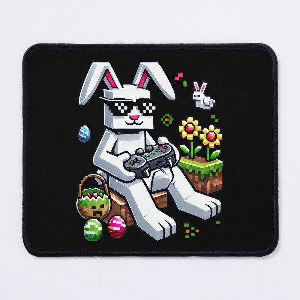 Item preview, Gamer Easter Bunny – Funny Pixel Art Easter Rabbit with Eggs designed and sold by Aredbox.