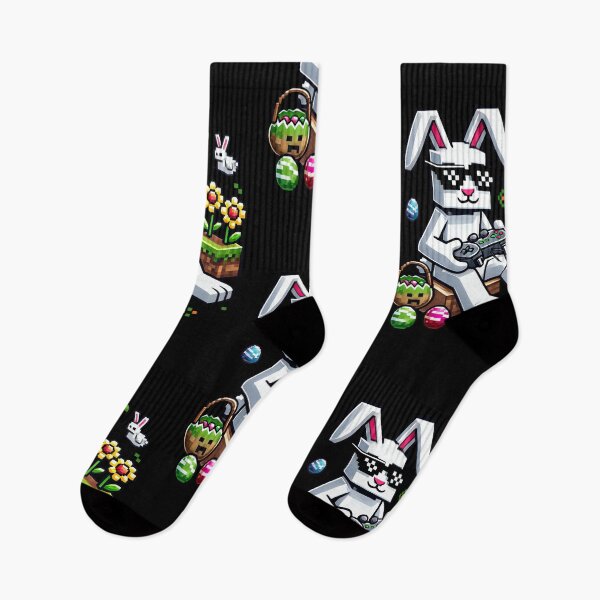 Item preview, Gamer Easter Bunny – Funny Pixel Art Easter Rabbit with Eggs designed and sold by Aredbox.