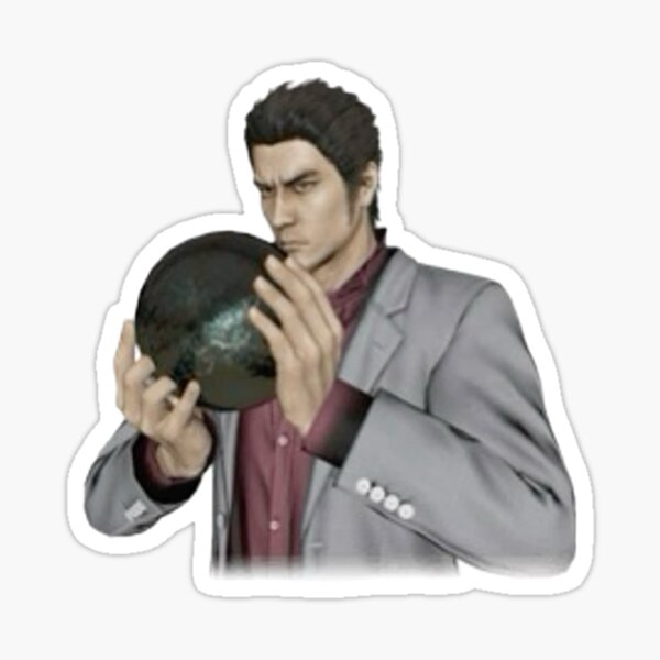 Item preview, Kiryu Kazuma Bowling Sticker  designed and sold by MerikuroCreates.
