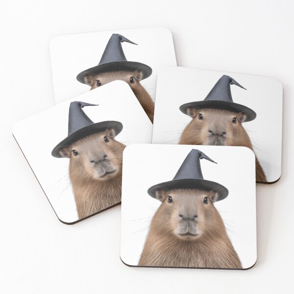 Item preview, Capybara Wearing Halloween Witch Hat designed and sold by LazyOwlStore.