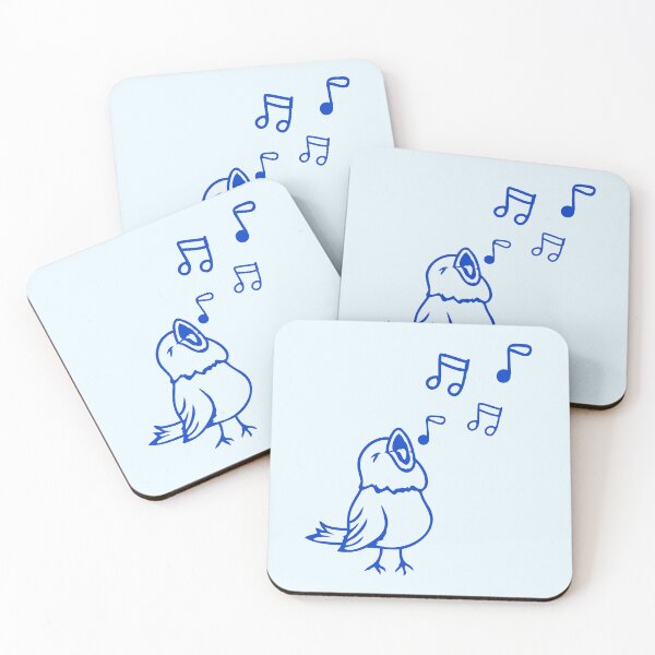 Item preview, Music notes singing bird sparrow sings chirps fun designed and sold by shirt-o-mat.