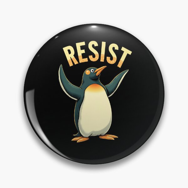 Item preview, Funny Penguin Resist Penguins Protest Against Tariffs  designed and sold by Artsy Aura ⭐⭐⭐⭐⭐  .