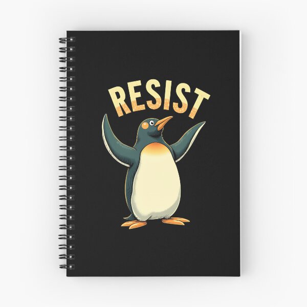 Item preview, Funny Penguin Resist Penguins Protest Against Tariffs  designed and sold by Artsy Aura ⭐⭐⭐⭐⭐  .