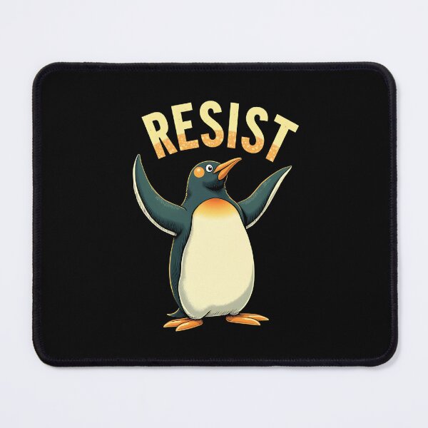 Item preview, Funny Penguin Resist Penguins Protest Against Tariffs  designed and sold by Artsy Aura ⭐⭐⭐⭐⭐  .