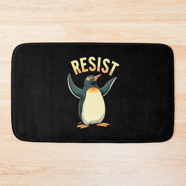 Item preview, Funny Penguin Resist Penguins Protest Against Tariffs  designed and sold by Artsy Aura ⭐⭐⭐⭐⭐  .
