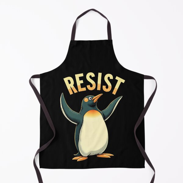 Item preview, Funny Penguin Resist Penguins Protest Against Tariffs  designed and sold by Artsy Aura ⭐⭐⭐⭐⭐  .