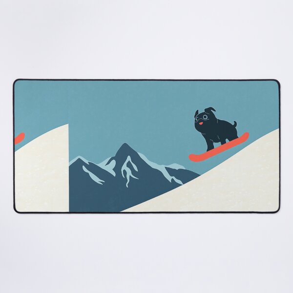 Item preview, Snowboard Pug Winter Mountain designed and sold by MidCenturyStore.