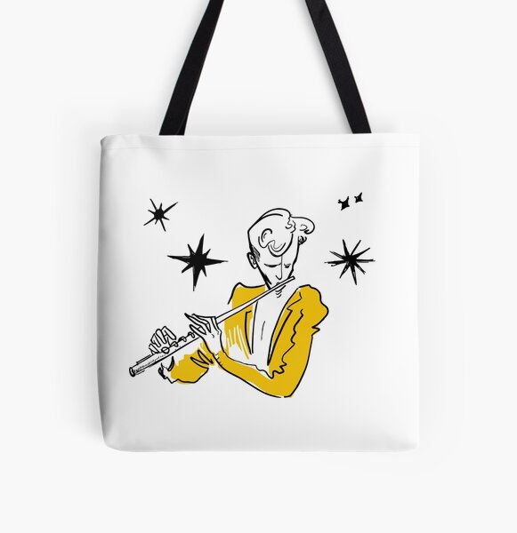 Item preview, Celestial Hand-Drawn Flute Player designed and sold by SnoeMerch.