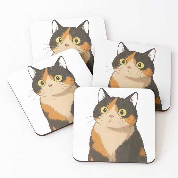 Item preview, Ghibli-style tricolor cat designed and sold by Renartdesign.