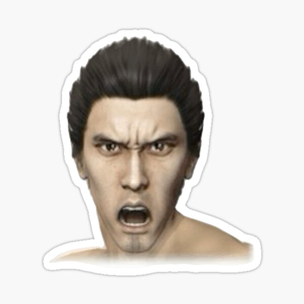 Item preview, Irate Kiryu Sticker  designed and sold by MerikuroCreates.