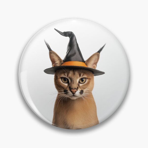 Item preview, Caracal Wearing Halloween Witch Hat designed and sold by LazyOwlStore.