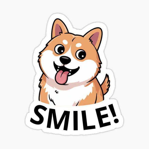 Item preview, Doggo Smile! Sticker designed and sold by Lamorpax.