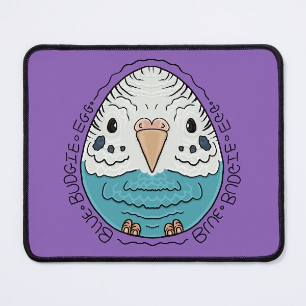 Item preview, Blue & White Budgie Egg designed and sold by Squawkable.