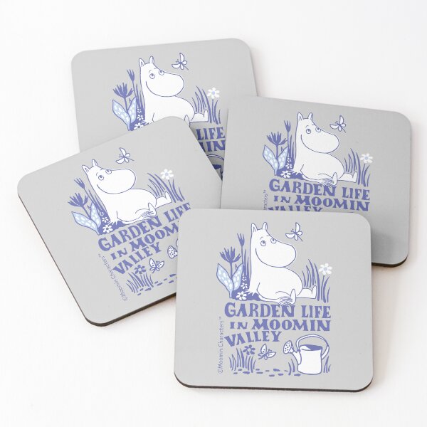 Artikelvorschau, Mumins Gartenleben Naturszene Blauer Druck entworfen und verkauft von MoominStore.