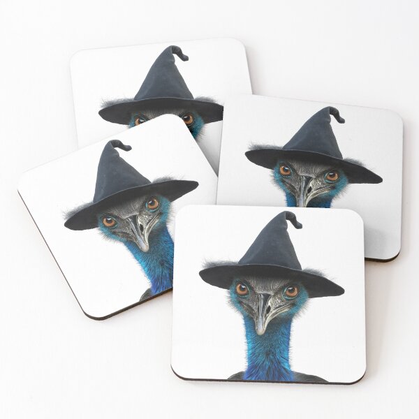 Item preview, Cassowary Wearing Halloween Witch Hat designed and sold by LazyOwlStore.