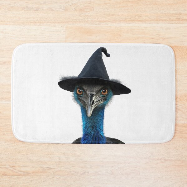Item preview, Cassowary Wearing Halloween Witch Hat designed and sold by LazyOwlStore.