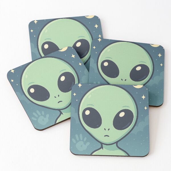 Item preview, Alien Car Stickers: Add a Touch of Mystery to Your Ride! designed and sold by artist-for-you.