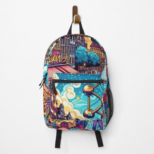 Item preview, Brussels Comic Style Travel Art – Vibrant AI Design for Clothing & Accessories | Belgium Vacation Vibes designed and sold by knalpot-design.