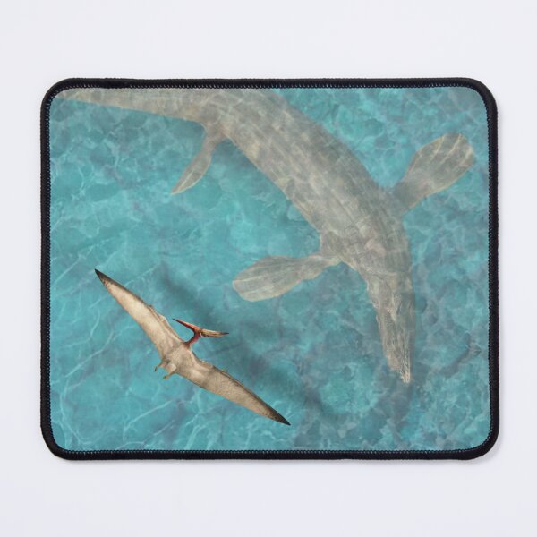 Item preview, Western Interior Seaway Fossil Museum style graphic Pteranodon and Mosasaur 90s 2000s style  designed and sold by The Paleo shop ..