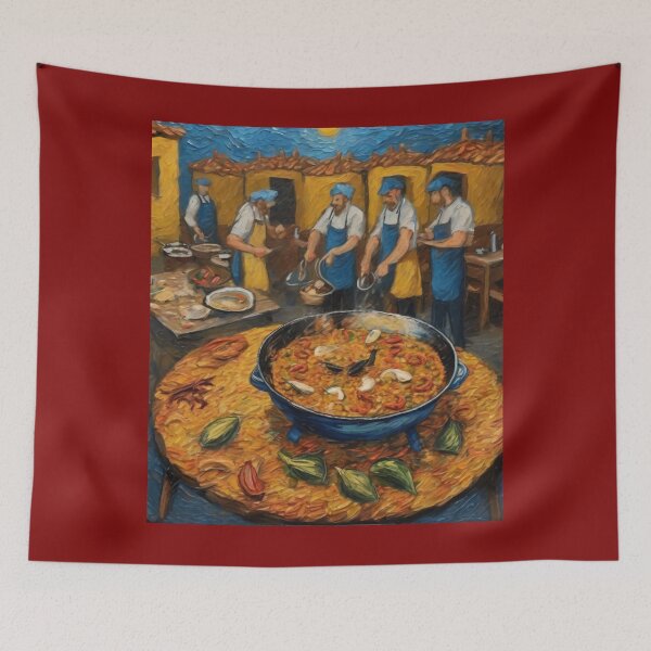 Item preview, "Experience the Flavors of Spain with Authentic Paella Cooking at a Festive Gathering" designed and sold by Artisticanvas.
