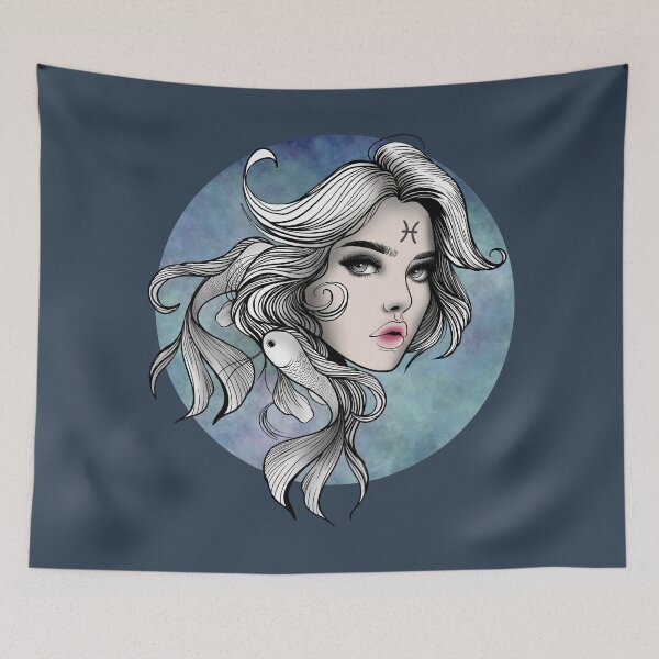 Item preview, Marina the Pisces - Deep Navy designed and sold by MaryAura.