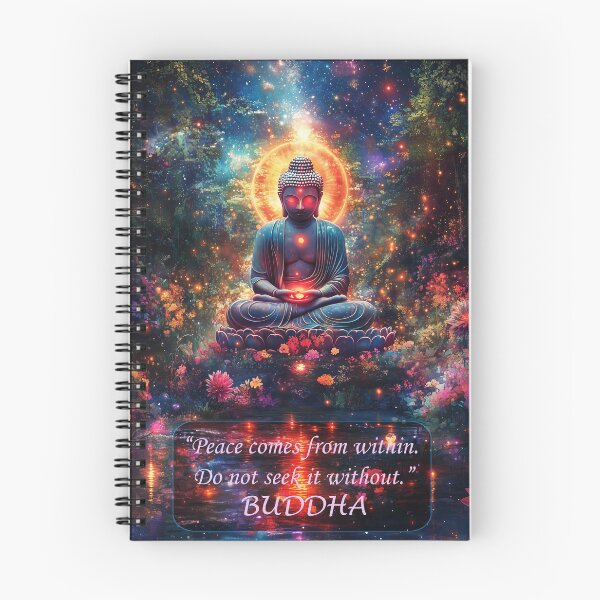 Item preview, Buddha In Glowing Forest Religious Quote Art designed and sold by TheArtistOf2022.
