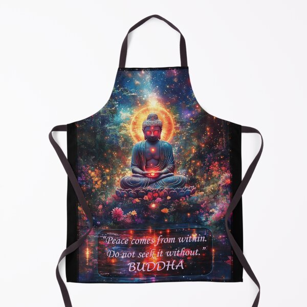 Item preview, Buddha In Glowing Forest Religious Quote Art designed and sold by TheArtistOf2022.