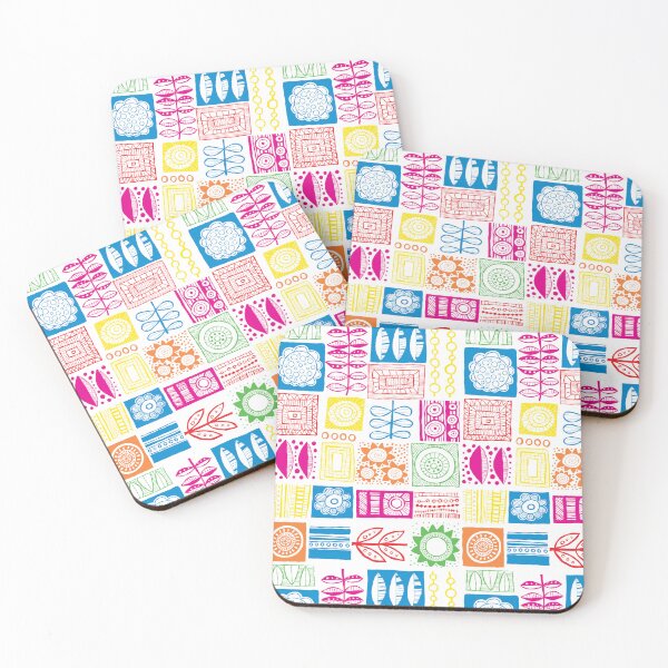 Item preview, bright doodle square designed and sold by dorisandfred.