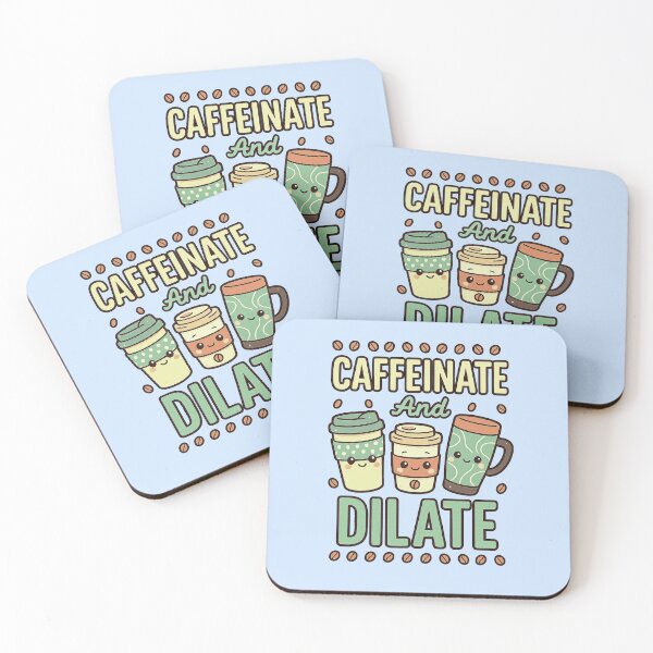 Item preview, Caffeinate and Dilate Funny Optometrist Optometry Coffee  designed and sold by queenzoid.