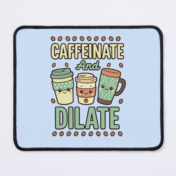 Item preview, Caffeinate and Dilate Funny Optometrist Optometry Coffee  designed and sold by queenzoid.