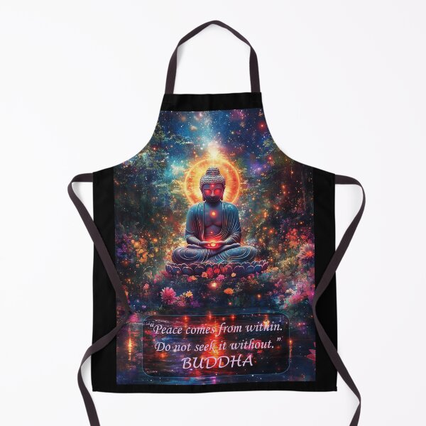 Item preview, Buddha In Glowing Forest Religious Quote Art designed and sold by TheArtistOf2022.