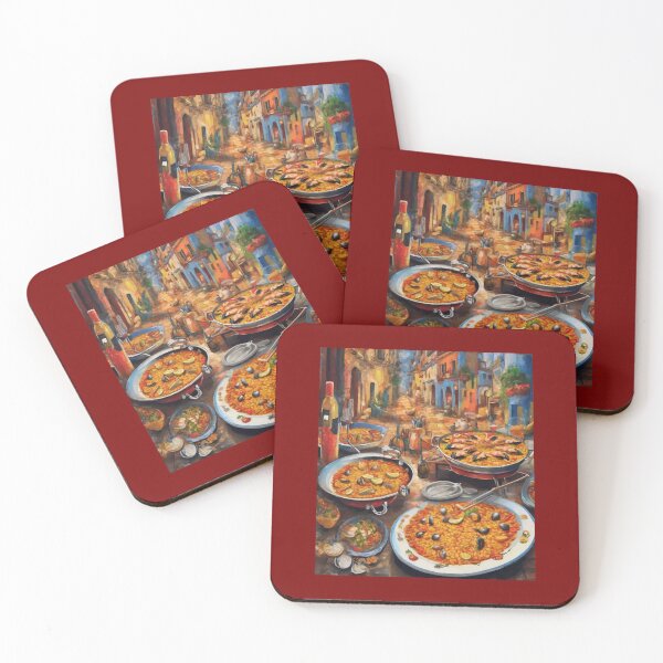 Item preview, "Paella Street Party: A Flavorful Fiesta in the Streets" designed and sold by Artisticanvas.