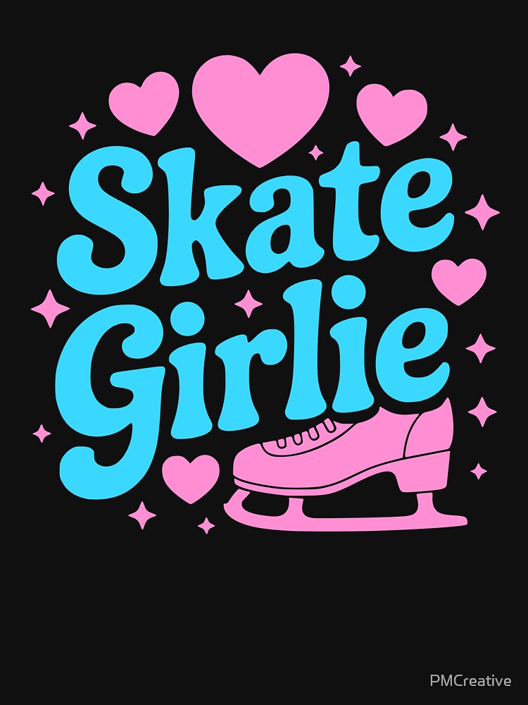 Thumbnail 7 of 7, Classic T-Shirt, Skate Girlie! Pink Ice Skating designed and sold by PMCreative.