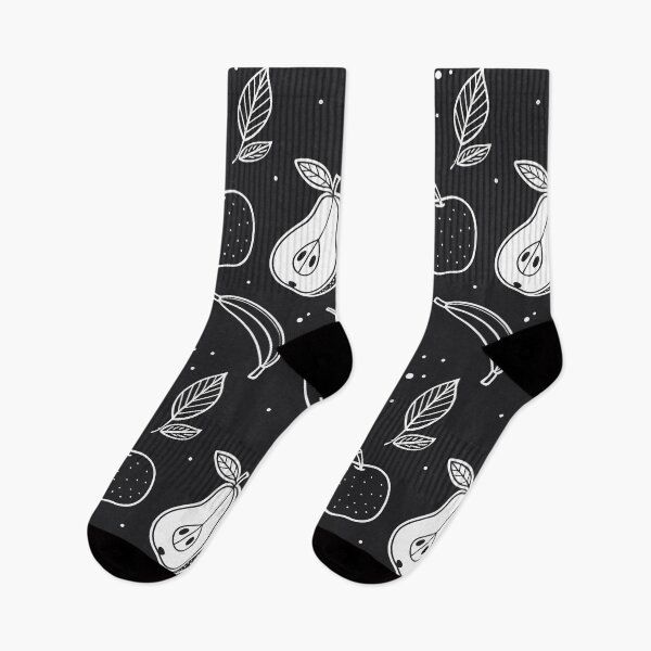 Item preview, Abstract Fruit Illustration – Minimal Black and White Pattern designed and sold by ThatBBStore.