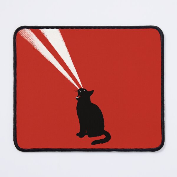 Item preview, Laser Cat – Abstract Cat Shooting Beams | Minimalist Surreal Art for Cat Lovers designed and sold by Print-Zoo.