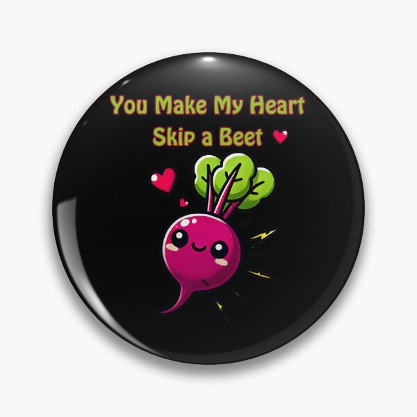 Item preview, You Make My Heart Skip a Beet – Cute Kawaii Vegetable Love Pun designed and sold by Dantin.