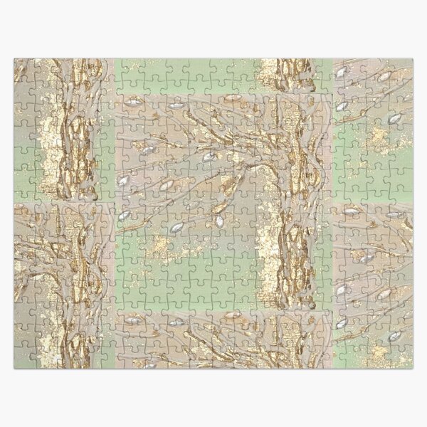 Item preview, Roots Of Real Gold Pastel Jewel Pattern Art Piece  designed and sold by Artfullycuratedcreations.