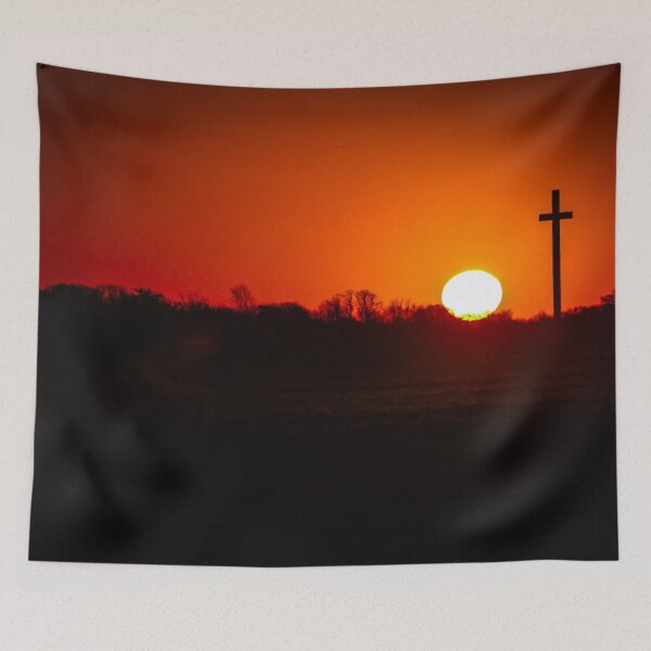 Item preview, Golden Light at the Papal Cross – Sunrise in Phoenix Park, Dublin designed and sold by KMNscapes – Ireland Prints & Beyond.
