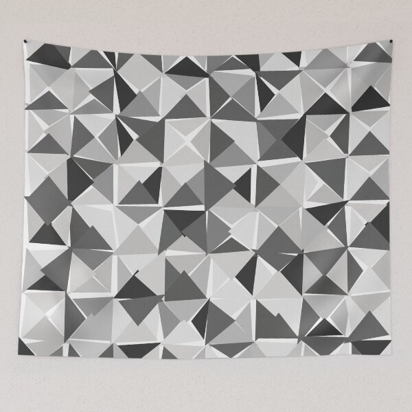 Item preview, Explore the captivating world of geometric art with this stunning black and white pattern designed and sold by adbrotherstudio.