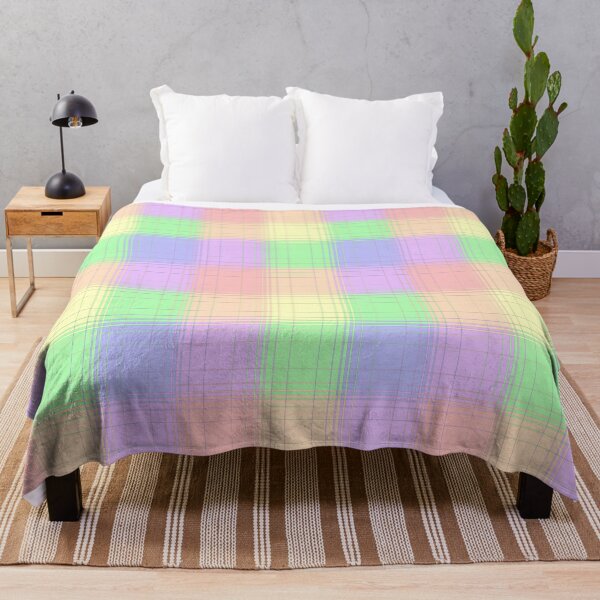 Item preview, Overlapping Plaid: Light Rainbow/Easter designed and sold by SarahJosArt.