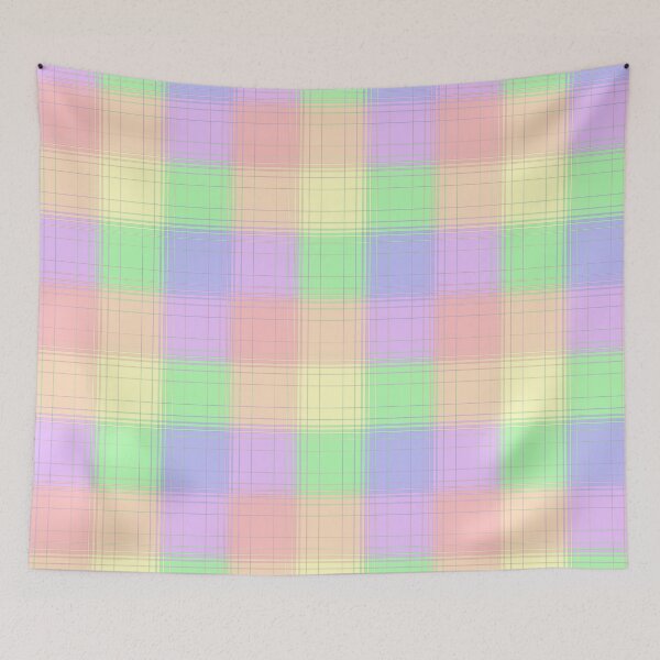 Item preview, Overlapping Plaid: Light Rainbow/Easter designed and sold by SarahJosArt.