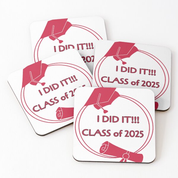 Item preview, I did It - Class of 2025 Graduation hat and Scroll in Red designed and sold by HanaiPrint.