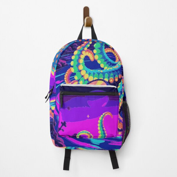 Item preview, Synthwave Drum Machine Octopus | Retro Futuristic Music Lover Art Print | Neon Tentacles Beat Machine | Digital Wall Art Gift designed and sold by LuxuryApparels.