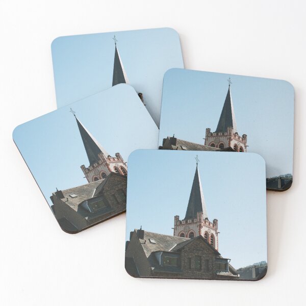 Item preview, Church tower above the roofs of Bacharach designed and sold by rhosbahu.