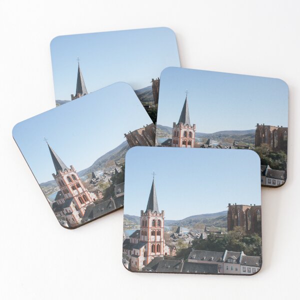 Item preview, Bacharach with church and ruins on the Rhine designed and sold by rhosbahu.