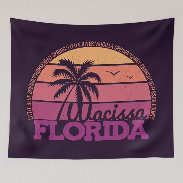 Item preview, Wacissa Florida Retro Sunset Local Pride Logo designed and sold by CRHPOD20.