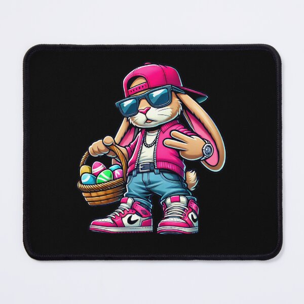 Item preview, Cool Easter Bunny in Streetwear with Basket of Eggs designed and sold by Aredbox.