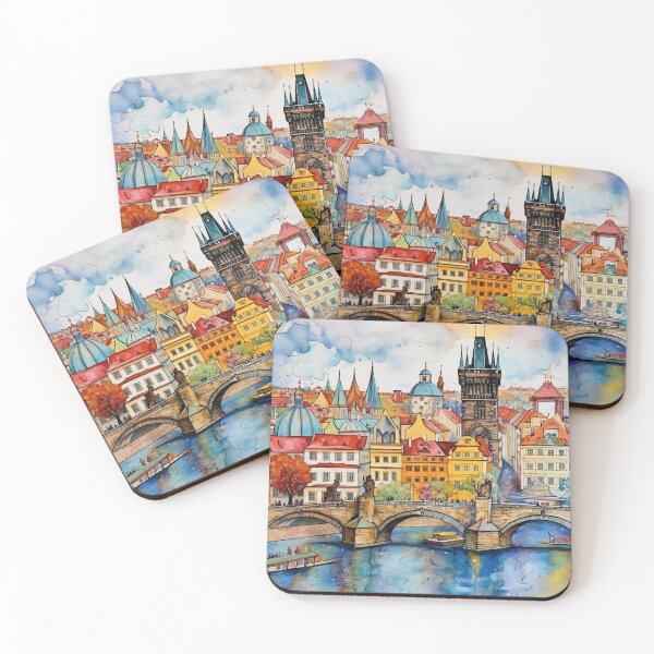 Item preview, Vibrant Prague – A Colorful View of Charles Bridge and the Old Town designed and sold by Anuchartl.
