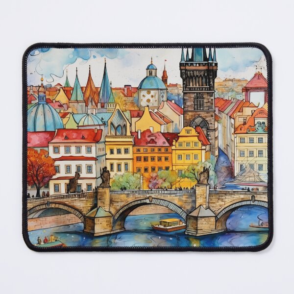 Item preview, Vibrant Prague – A Colorful View of Charles Bridge and the Old Town designed and sold by Anuchartl.