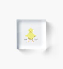 One Single Chick Acrylic Block